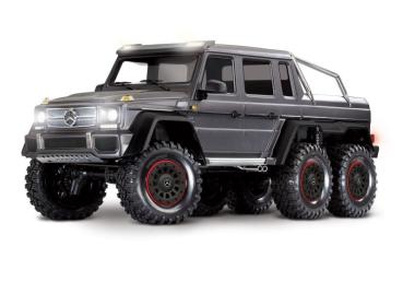 TRAXXAS TRX-6 MB G63 AMG 6x6 silber 1/10 Crawler RTR Brushed, Clipless, ohne Akku und Ladegerät Combo inkl. Lipo Lader, Lipo Akku + Adapter